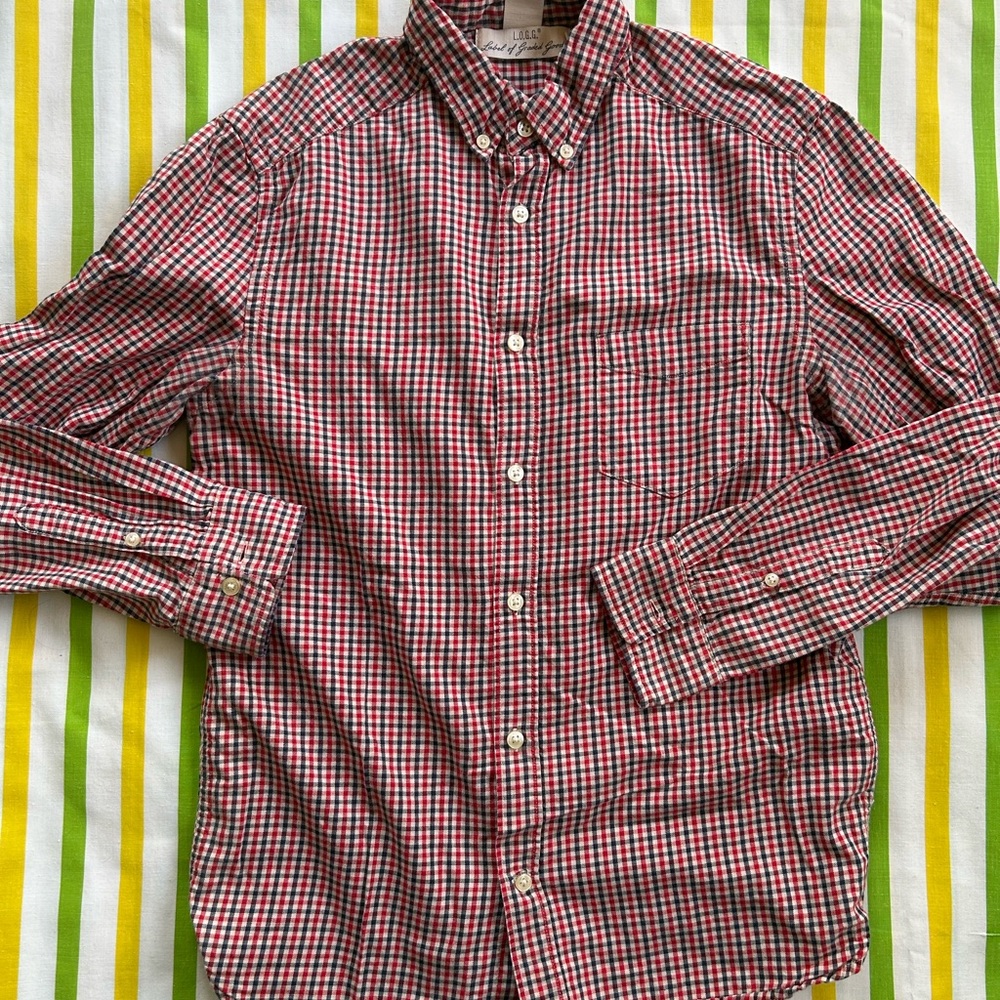 LOGG of H&M Red and Black Checkered Men's Shirt